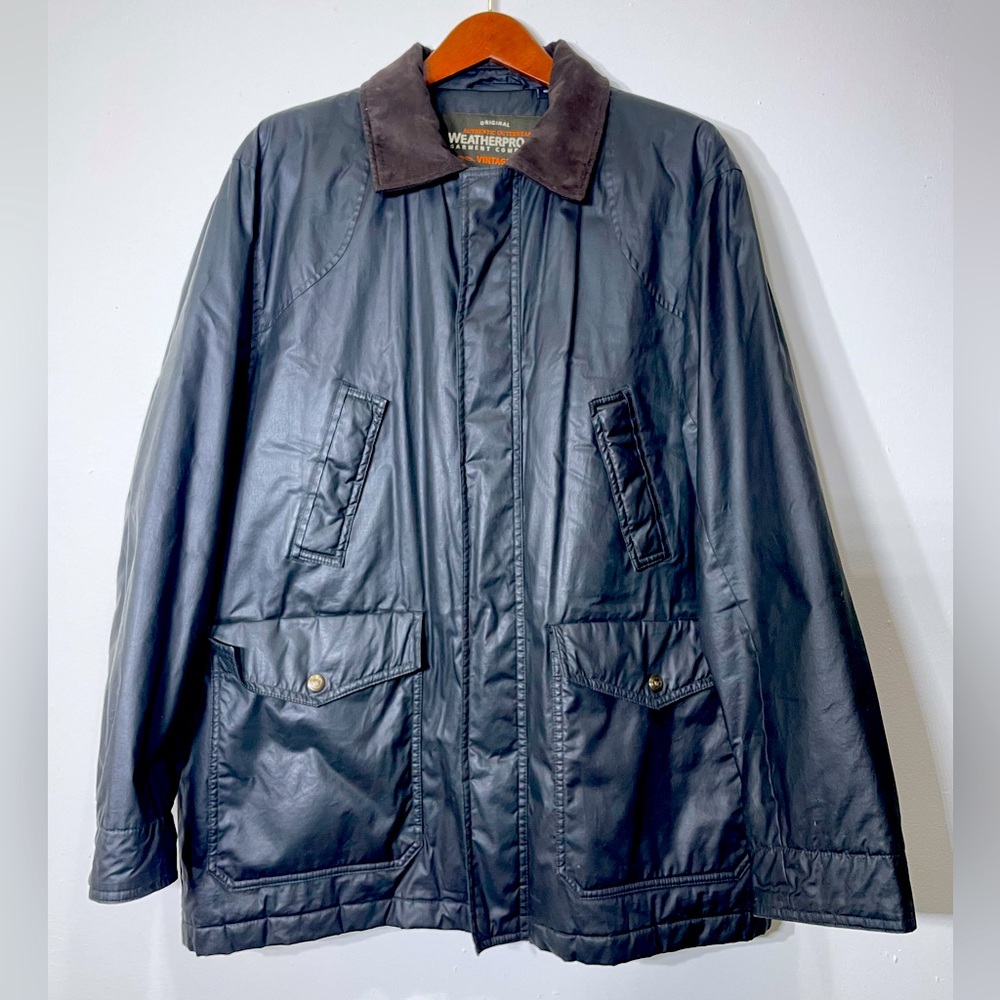 Weather Proof Mens 3/4 length Wax Jacket with Faux Suede Collar